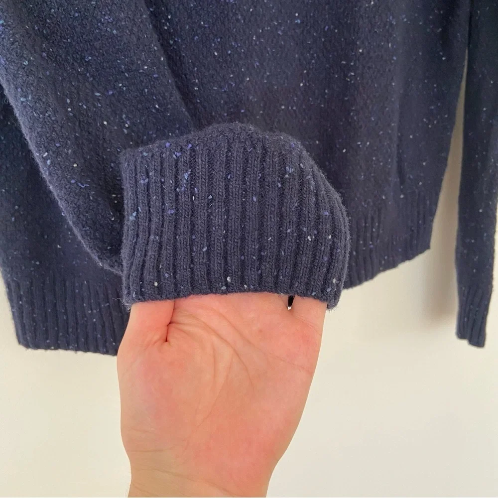 Untuckit Sweater Men’s XL Blue Wool Knit Pullover Cardigan Lambswool Warm Preppy